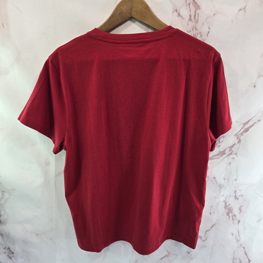 Everlane T Shirt Womens Large Red Crewneck Box Cut Tee Organic Cotton Short - Picture 5 of 10